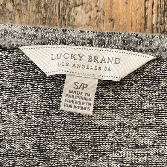 Lucky Brand S Heathered Gray BOHO Soft Bell Sleeves Sweater - Picture 7 of 10